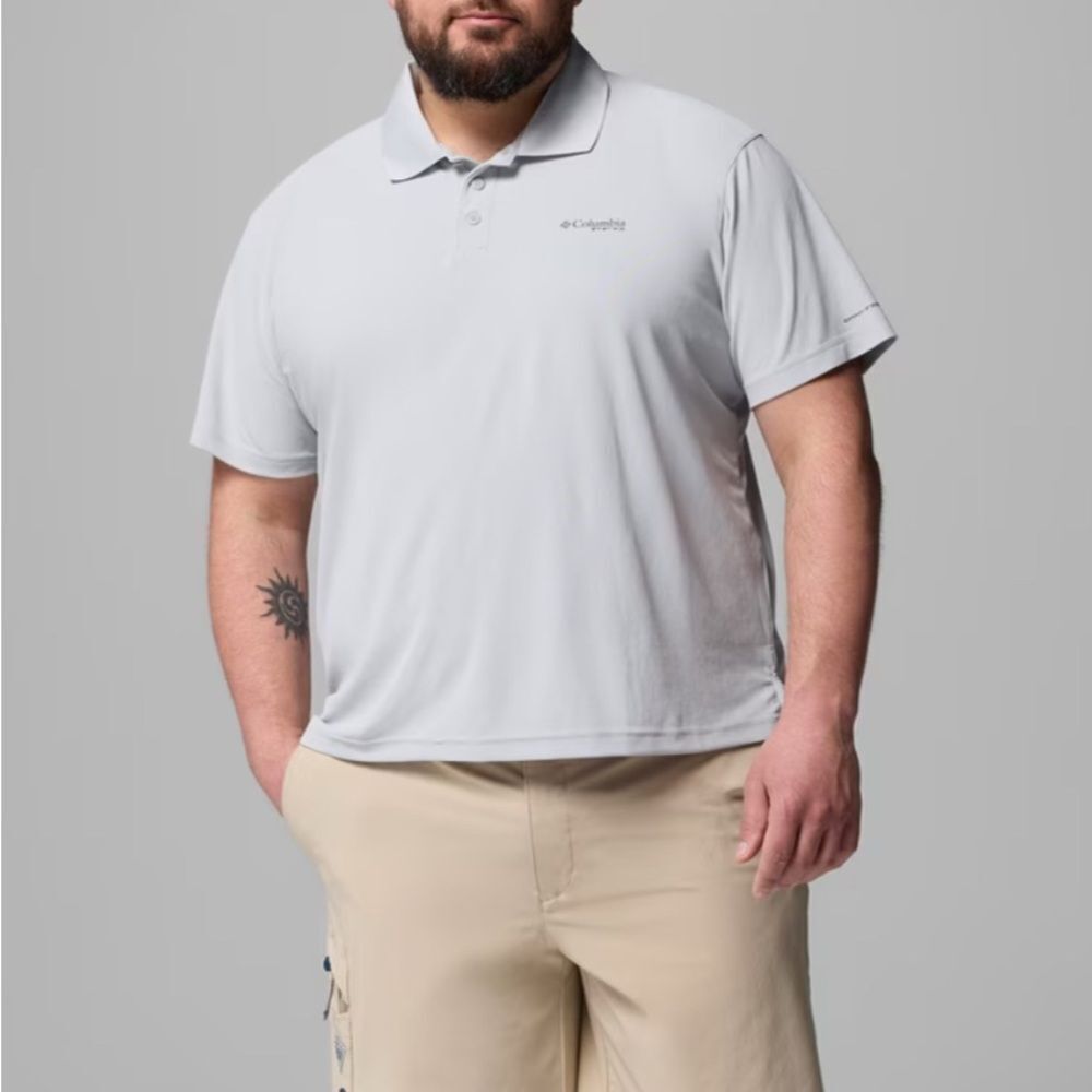 Columbia PFG Freezer™ Polo Shirt Grey 5XT NWT IN PACKAGE